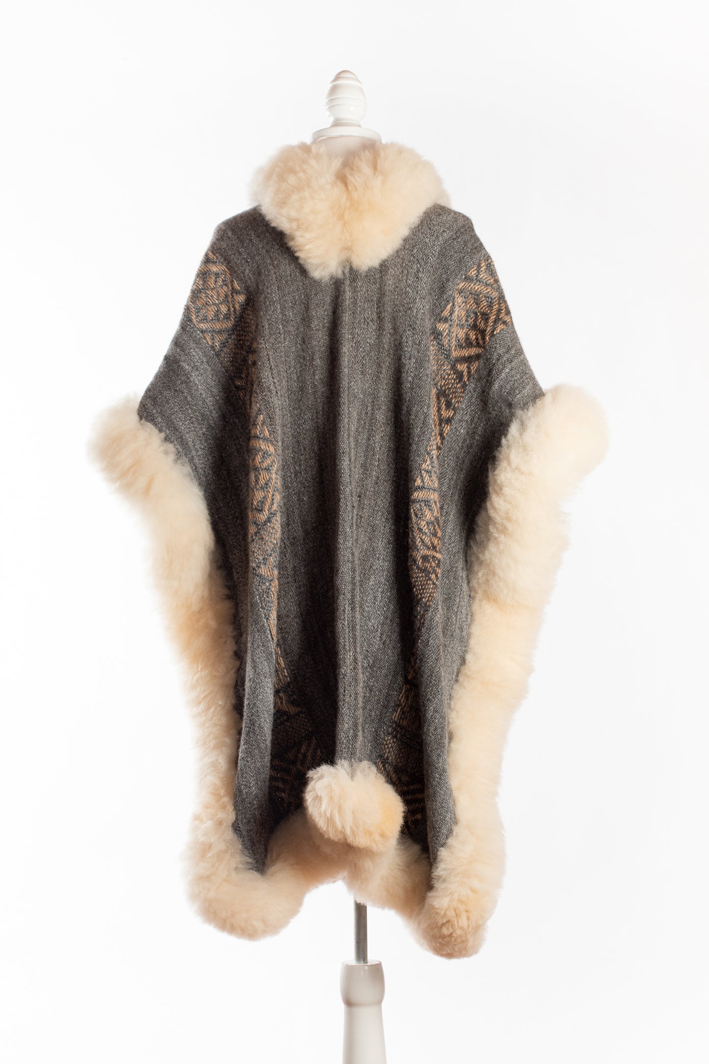 Grey Adult Alpaca Cape | Earth's Wisdom | Cape 730A