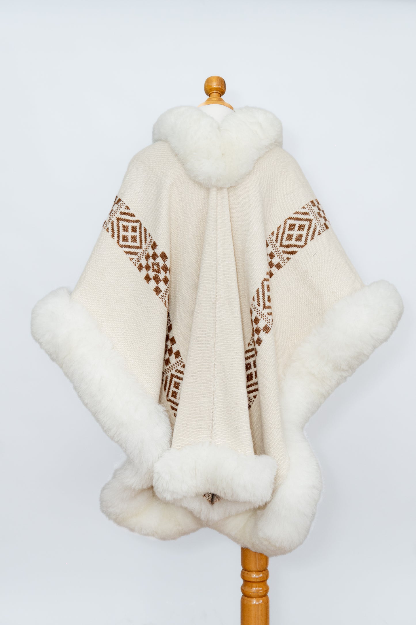 White Adult Alpaca Cape | Reflecting Heavens | Cape 796A