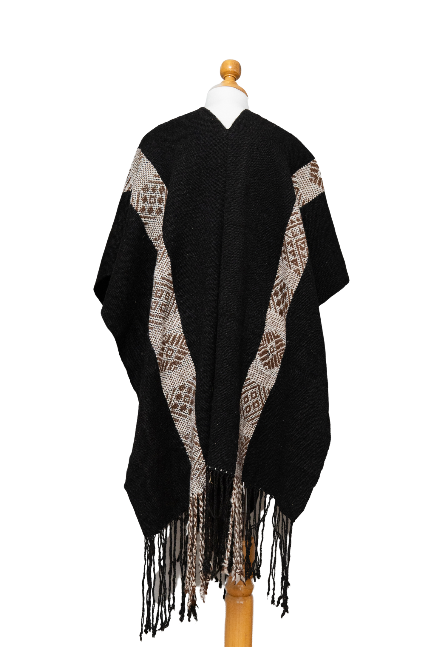 Black Alpaca Fringe Cape | Sacred Earth | Cape 025