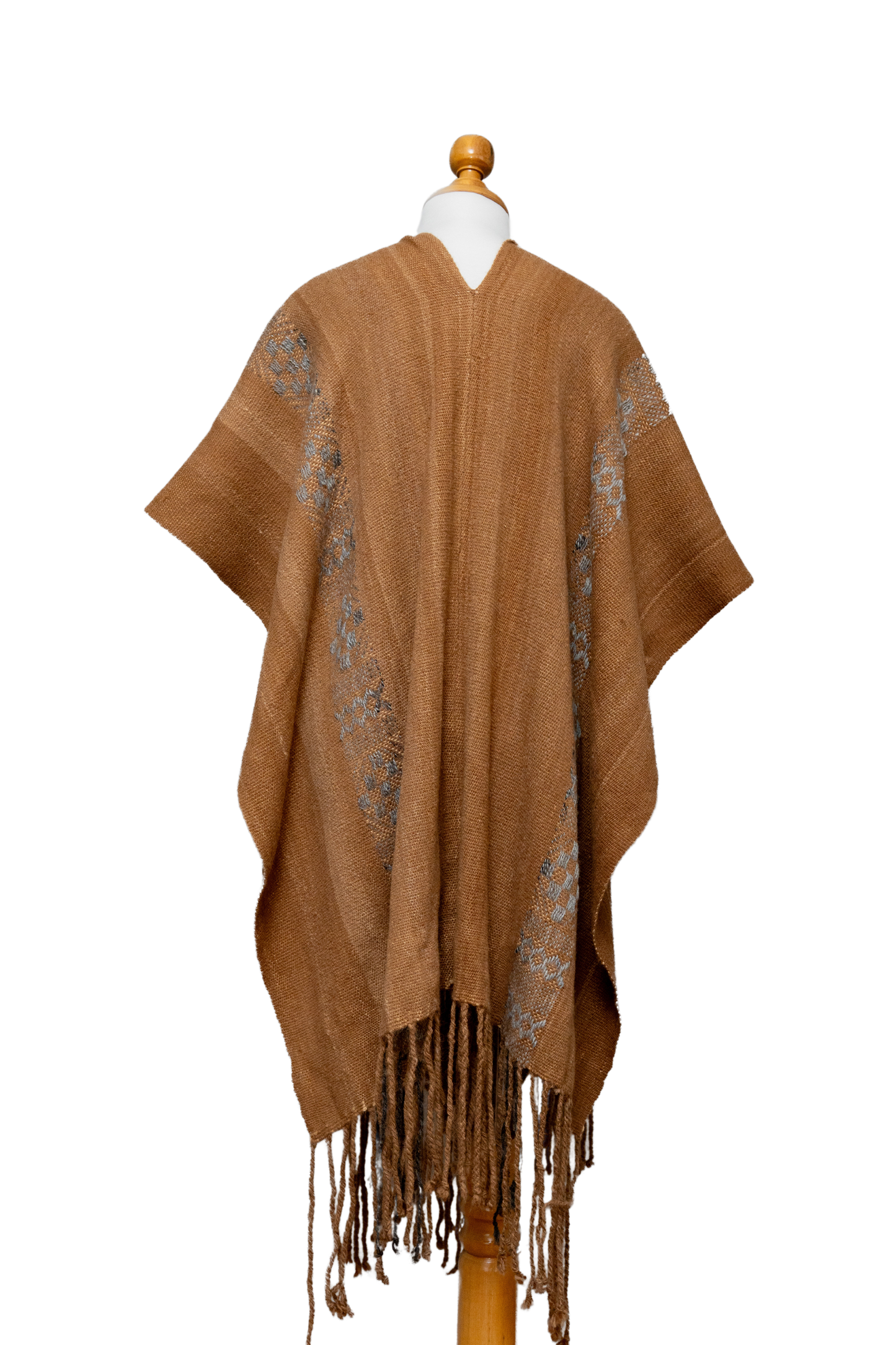 Tan Alpaca Fringe Cape | Reflecting Heaven | Cape 029